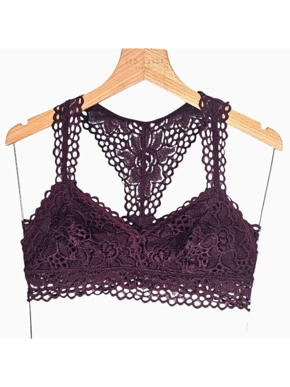 Aerie Lace Bralette in Deep Purple Sz S